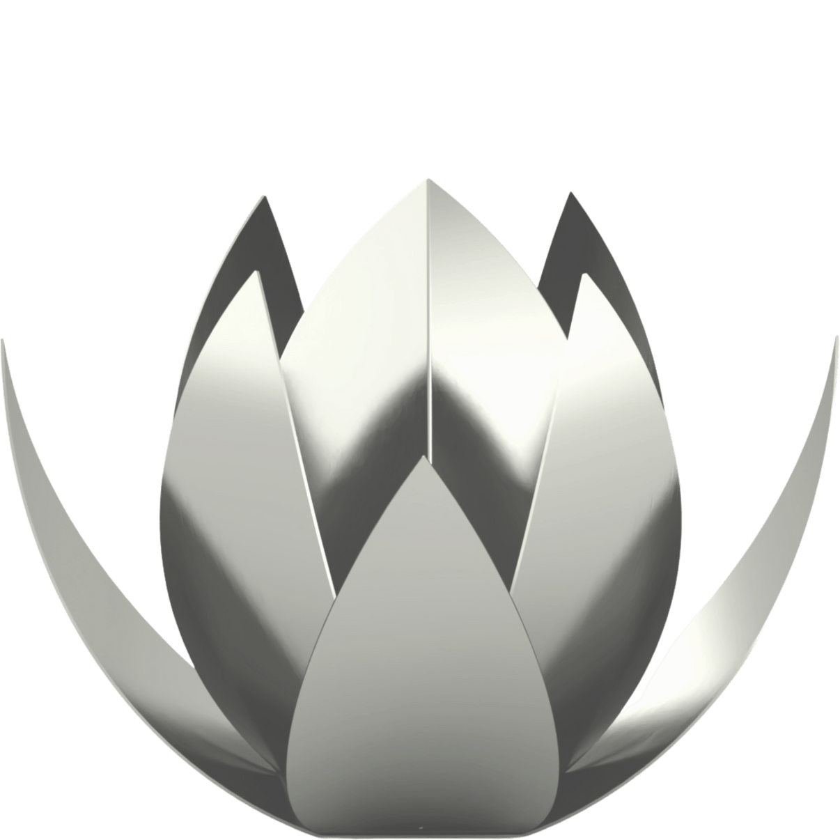 LEGEND Lotus Cremation Urn for Ashes Silver Stainless Steel