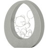 LEGEND Oval Bear Cremation Urn for Ashes Silver Stainless Steel