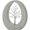 LEGEND Oval Tree Cremation Urn for Ashes Silver Stainless Steel