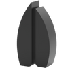 LEGEND Sail Cremation Urn for Ashes Black Stainless Steel